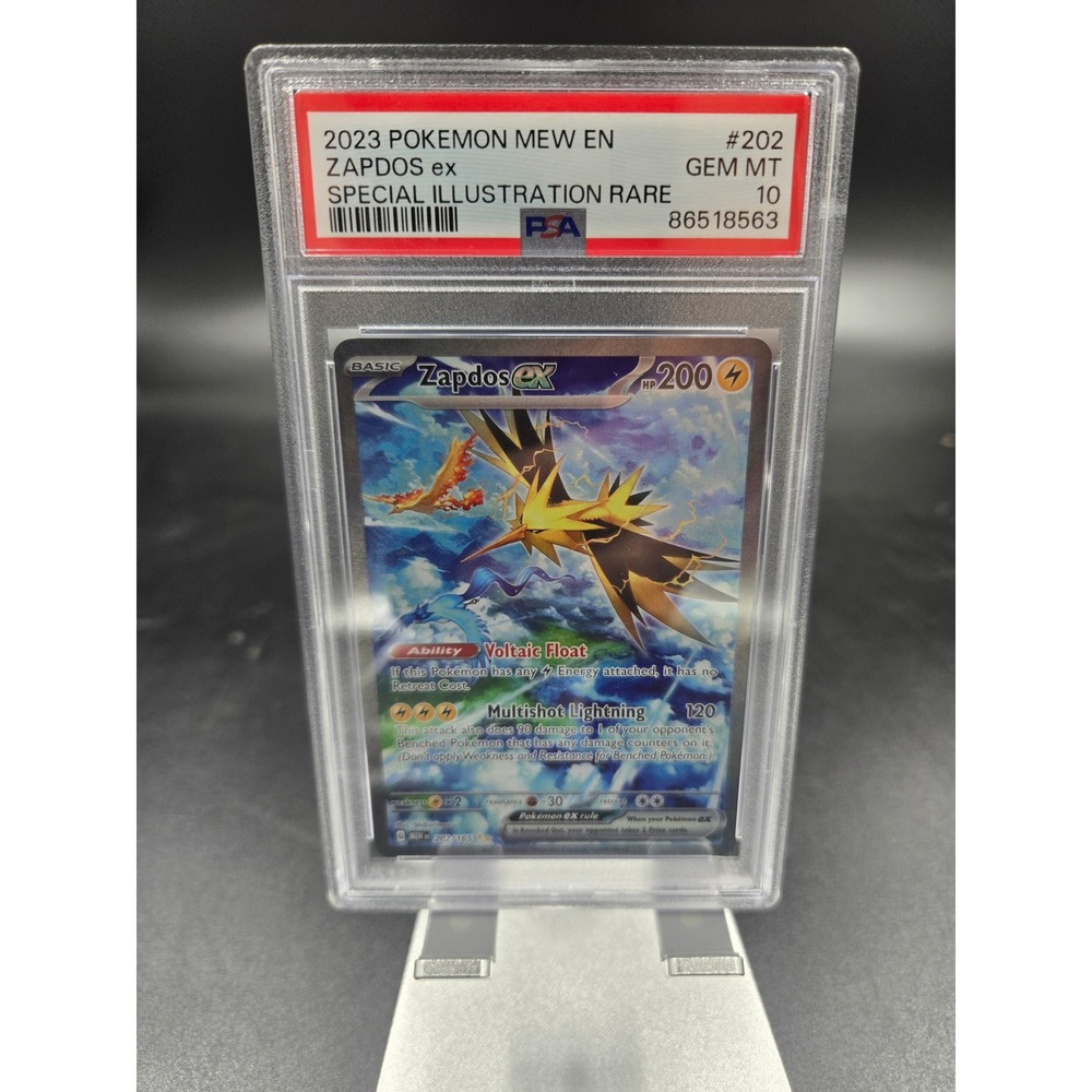 2023 Pokemon 151 Zapdos ex Special Illustration Rare 202/165 PSA 10 GEM MT